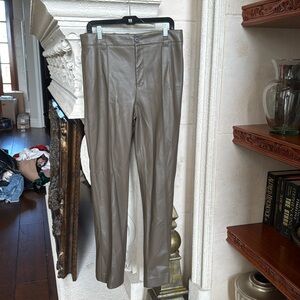 Zara Leather Olive Green Pants size Large